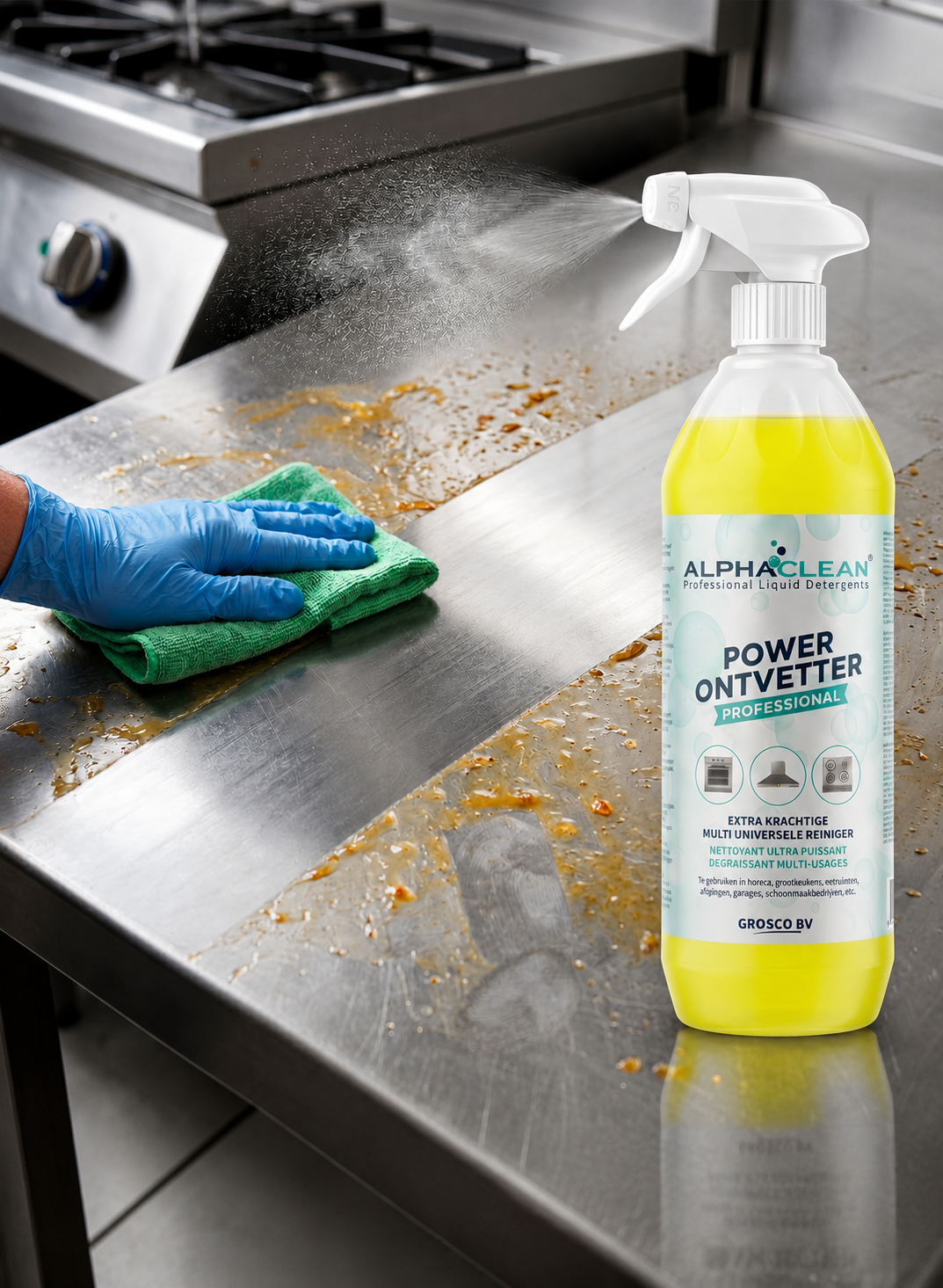 🧽 Power Ontvetter 1L Spray: krachtige ontvetting voor professionele resultaten
