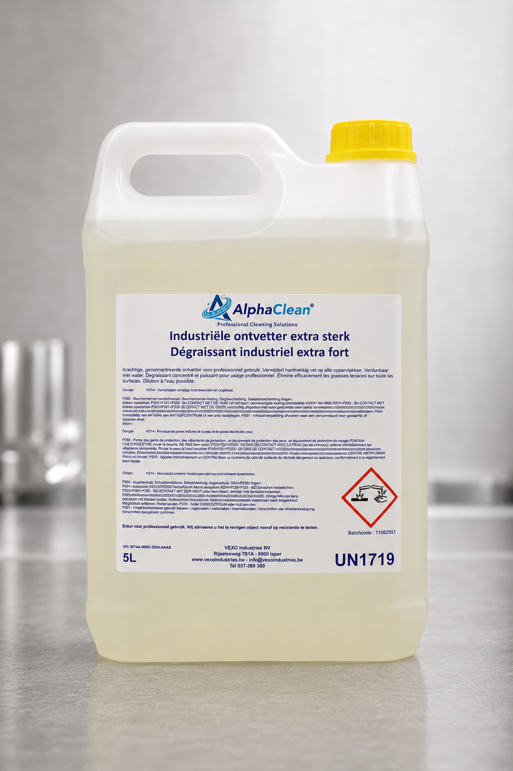 Alphaclean Power Ontvetter 5 liter bidon – professionele ontvetter voor horeca, grootkeuken en werkplaats
