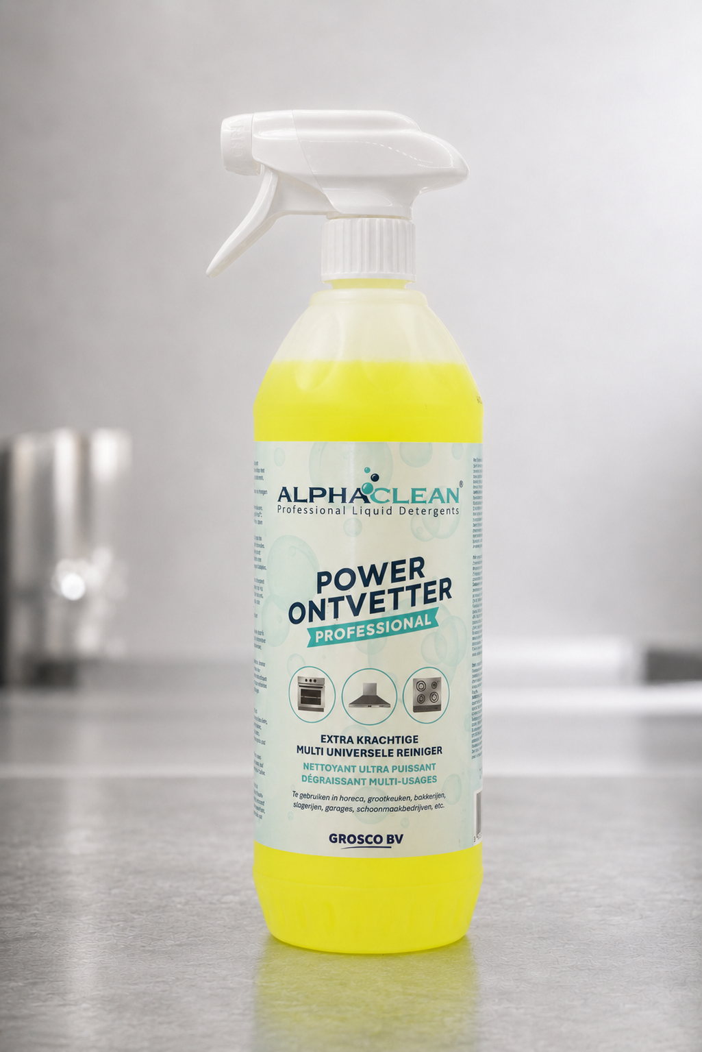 Ontvetter Spray 1L – krachtige professionele ontvetter met sproeikop Alphaclean